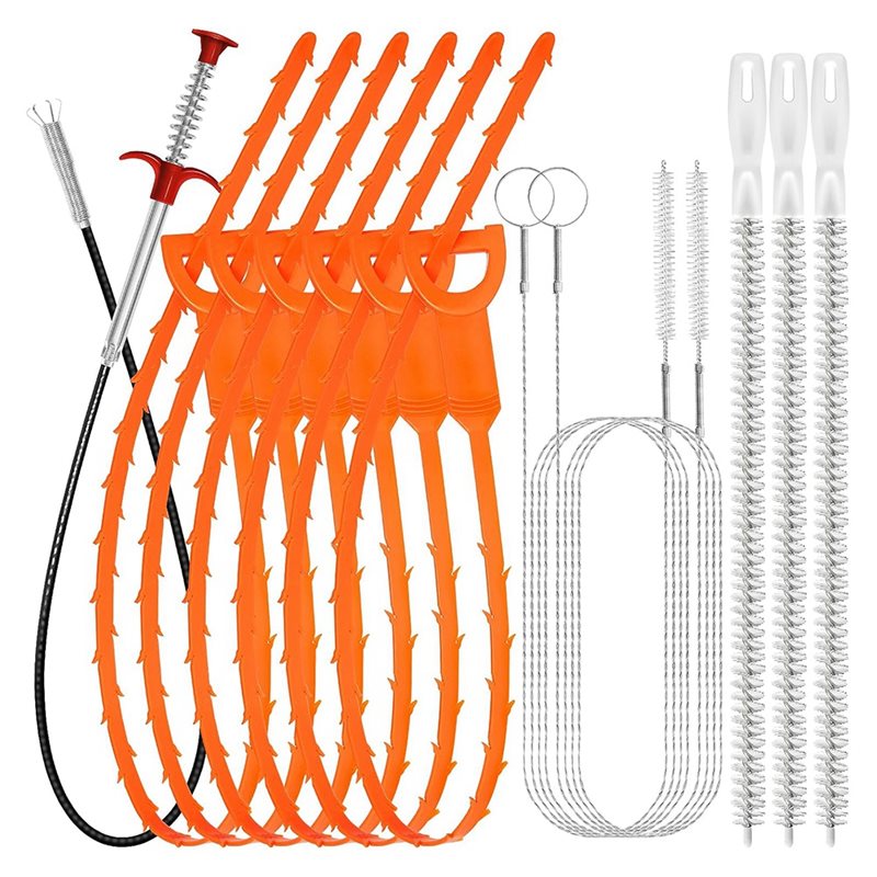 Drain Snake Flexible - ABNL Herramienta para Eliminar Cabellos del