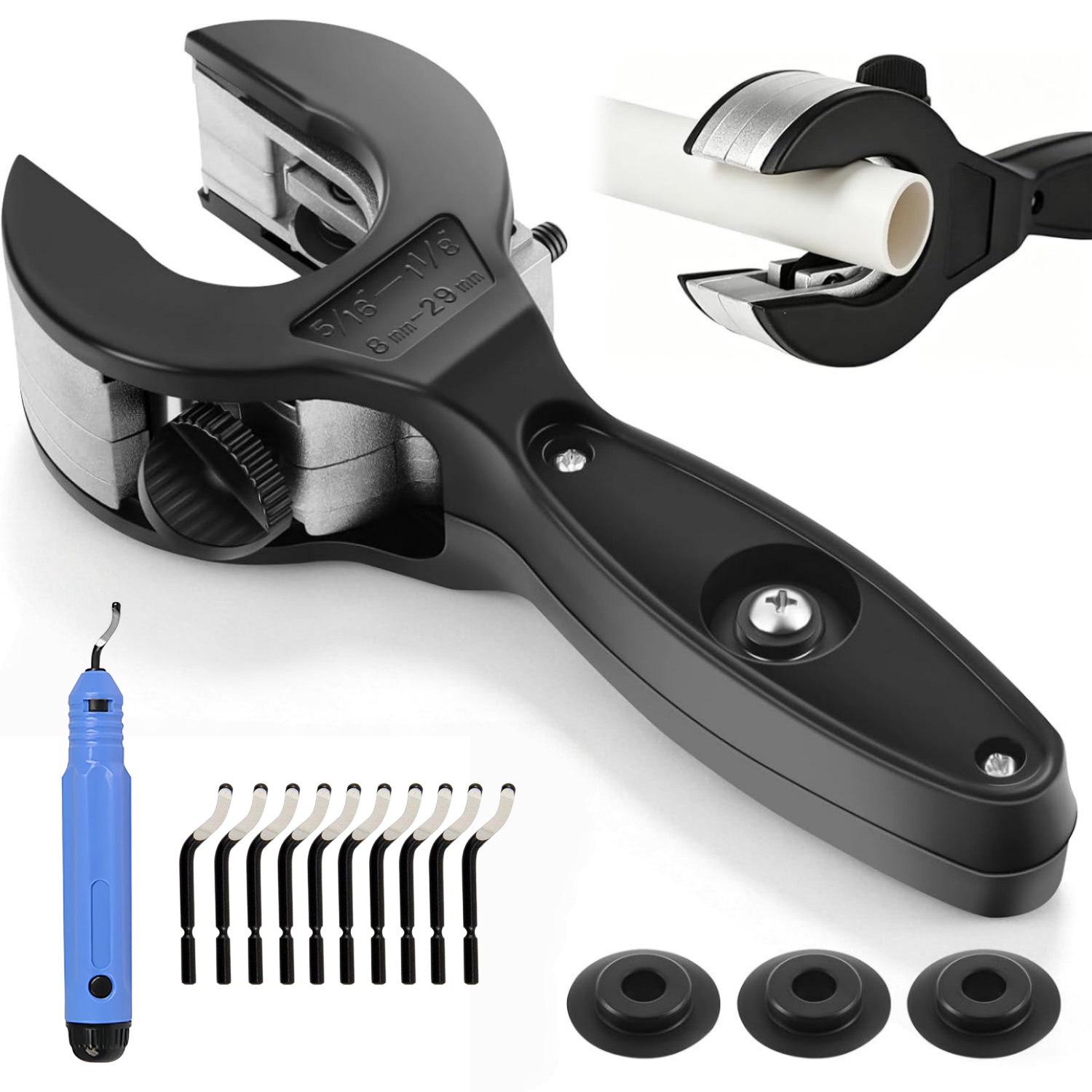 Pipe Cutter Ratchet - Juego de Cortadores de Tubos con