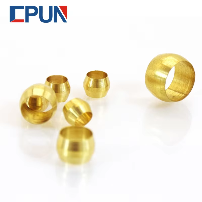 Compression Fitting Brass - 10 piezas de casquillo cónico doble