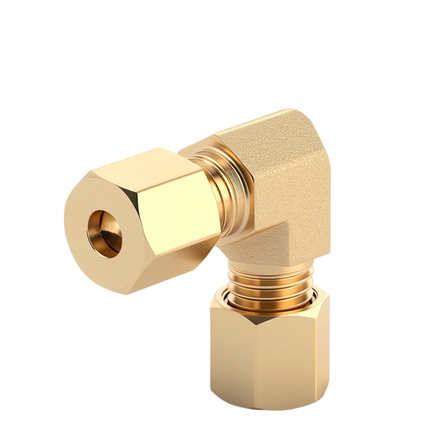 Compression Fitting Brass - Conector de compresión de codo de