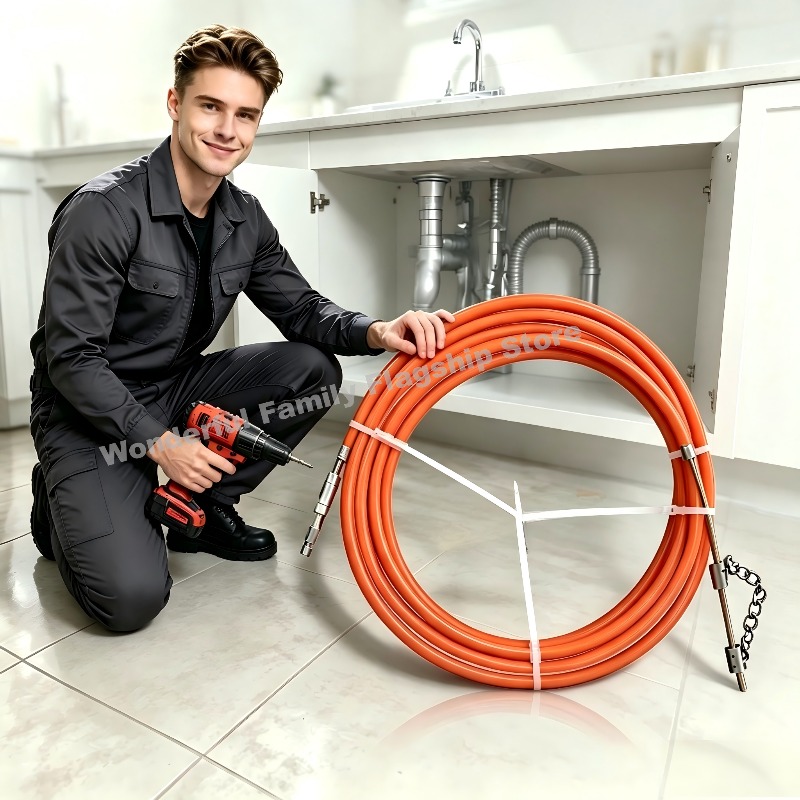 Drain Snake Flexible - Juego de herramientas desatascadoras flexibles para