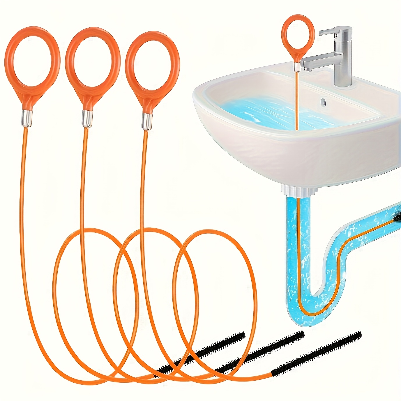 Drain Snake Flexible - Herramienta Desatascadora de Desagües, Flexible y