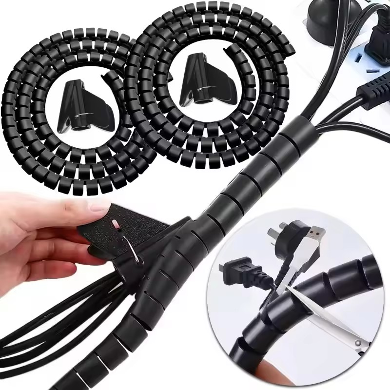 Plastic Pipe Clip - Organizador de Cables en Espiral Flexible