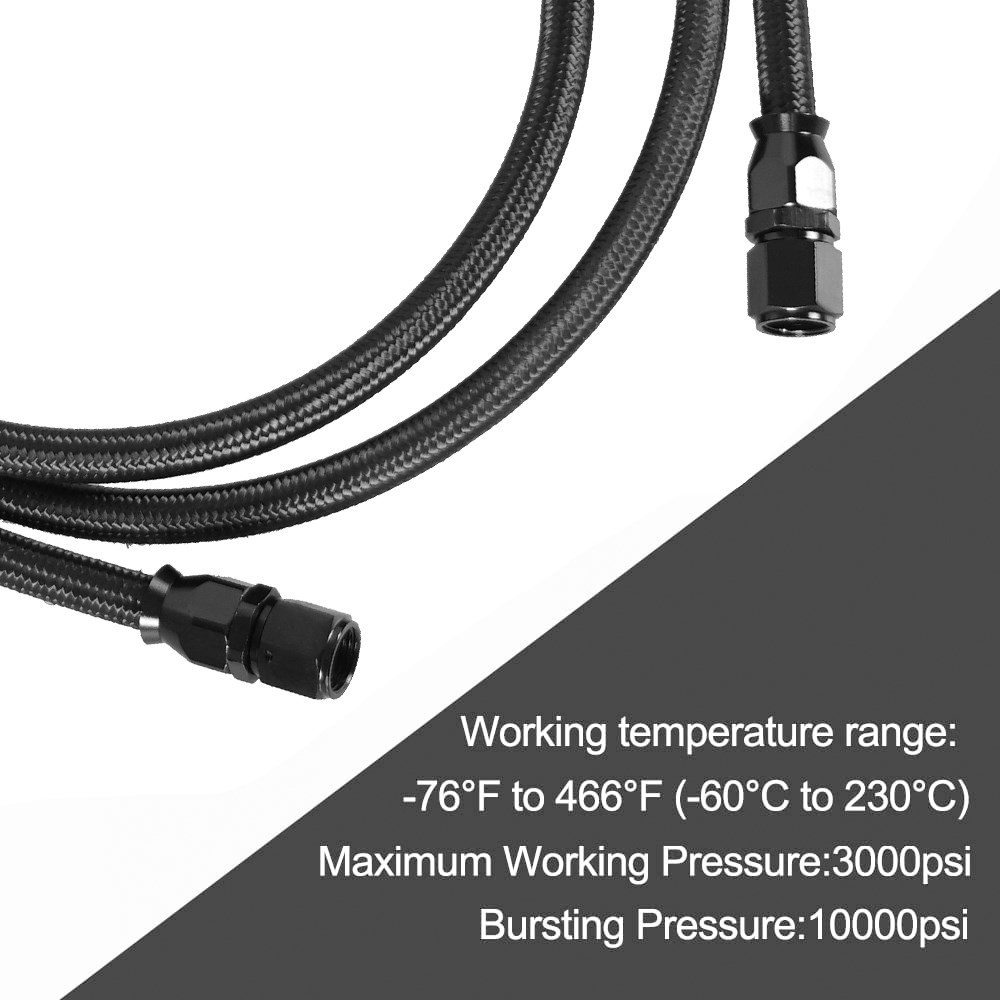 2X7 pies AN6 Flexible PTFE tra - Flexible Hose Braided reseña y precio
