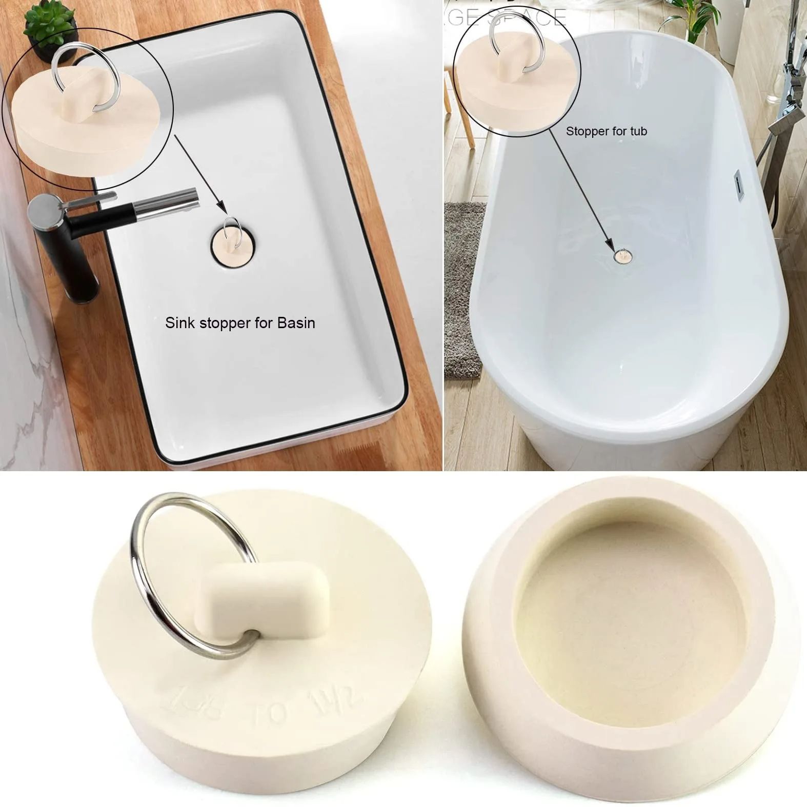 Tapón de goma redondo para bañ - Drain Pipe Clip reseña y precio